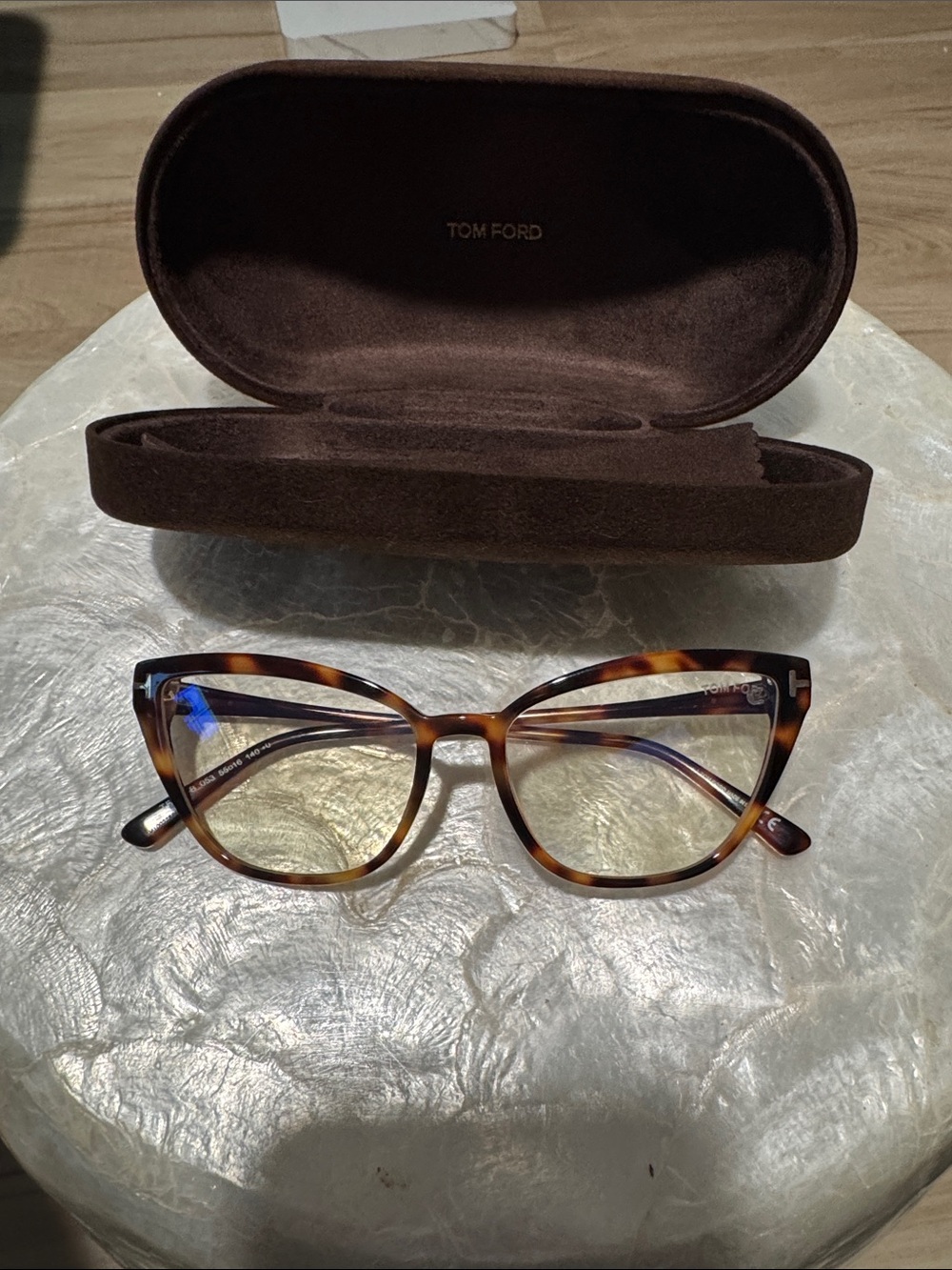 Tom Ford Women's Tortoiseshell Cat-Eye Glasses - Brown/Amber